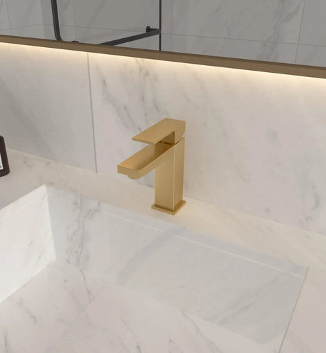 Grey Square Basin faucet