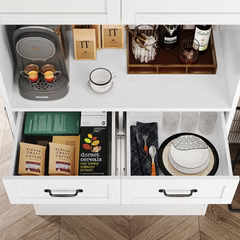 The Homfa 71" Farmhouse Kitchen Pantry Storage Cabinet