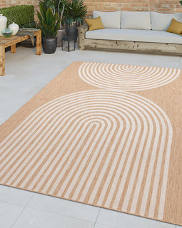 Modern In- & Outdoor Rug with Minimalistic Line Pattern