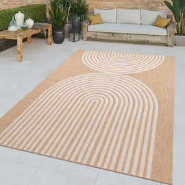 Modern In- & Outdoor Rug with Minimalistic Line Pattern