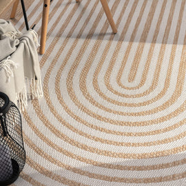 Modern In- & Outdoor Rug with Minimalistic Line Pattern
